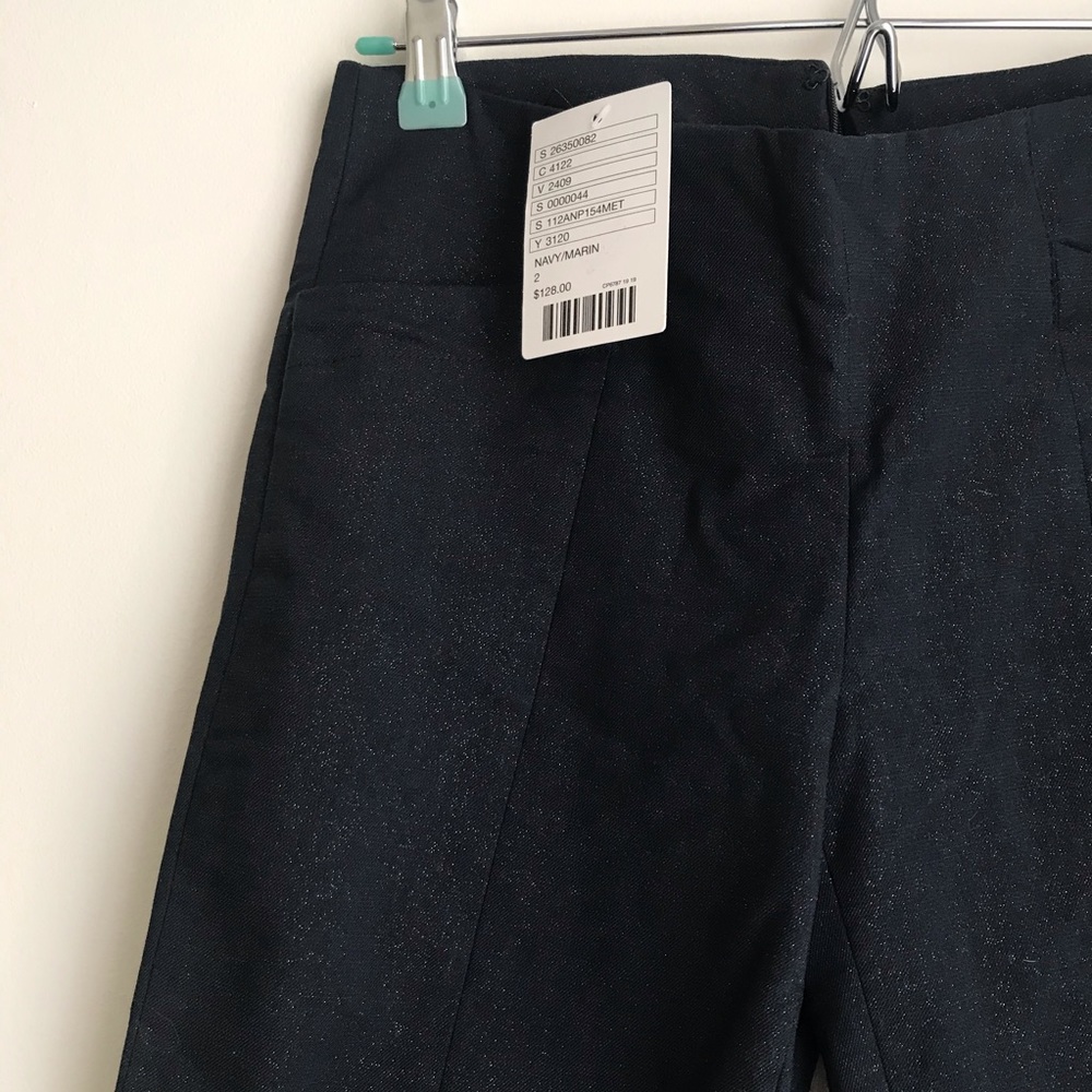 NWT cropped sparkly black Anthropologie pants